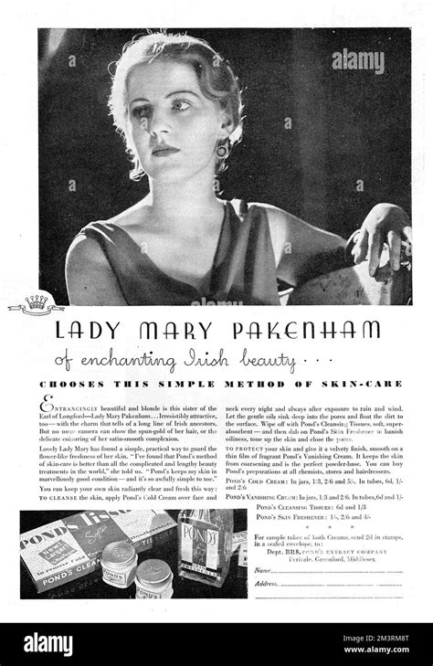 ftwb24|Ftwb24 Magazine Advert 11X4 Lady Mary Pakenham & Pond'''s .